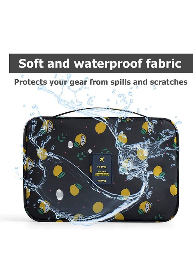 Hanging Toiletry Organizer Black/Yellow/Green - Image 3