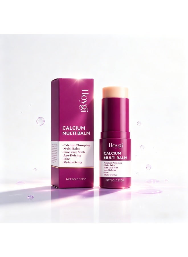 Calcium Multi Balm Stick - Multi-Functional Collagen Moisturizing Balm for Face, Neck, Eyes & Body - Anti-Aging Cream with Long-Lasting Hydration - 9g Portable Balm Stick for Daily Skincare