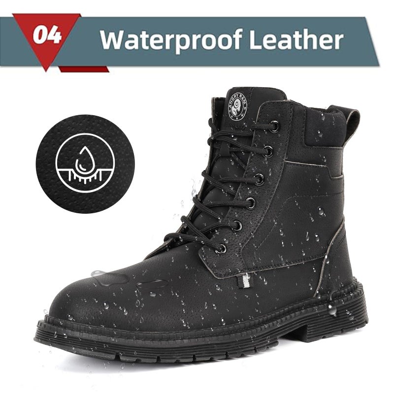 ANGRYRAM Steel Toe Boots for Men Comfortable Waterproof Construction Work Boots for Men Slip Resistant Lightweight Safety Shoes Botas de Trabajo Seguridad para Hombre - Image 5