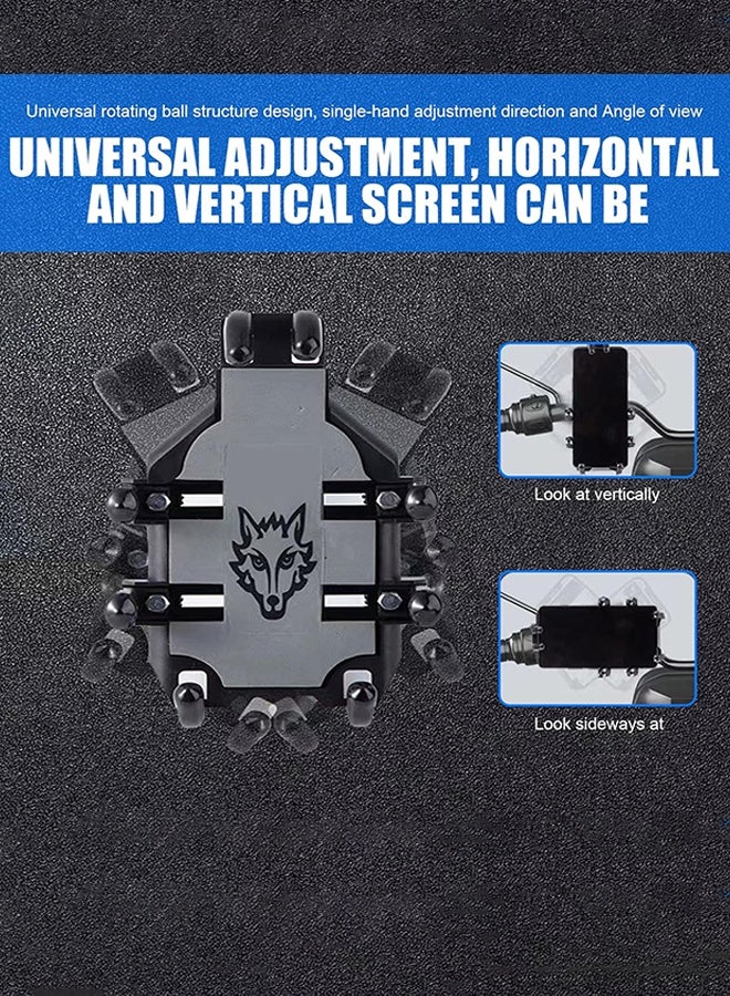 UNUNS Bike Phone Holder,Motorcycle Phone Mount,Adjustable Heavy Duty Phone Camera Mount,8 Claws Tightly Hold 4.7"-7.2" Smartphones,Mounting Handlebar Bracket For Bicycle Motorcycle E-Bike ATV Scooter - Image 4