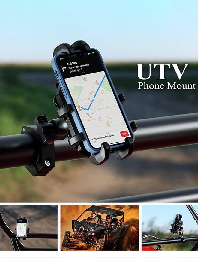 UNUNS Bike Phone Holder,Motorcycle Phone Mount,Adjustable Heavy Duty Phone Camera Mount,8 Claws Tightly Hold 4.7"-7.2" Smartphones,Mounting Handlebar Bracket For Bicycle Motorcycle E-Bike ATV Scooter - Image 5