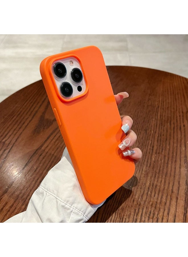 NIBEMINENT Sandblasting Protective TPU Case Cover For iPhone 14 Plus, Orange - Image 2
