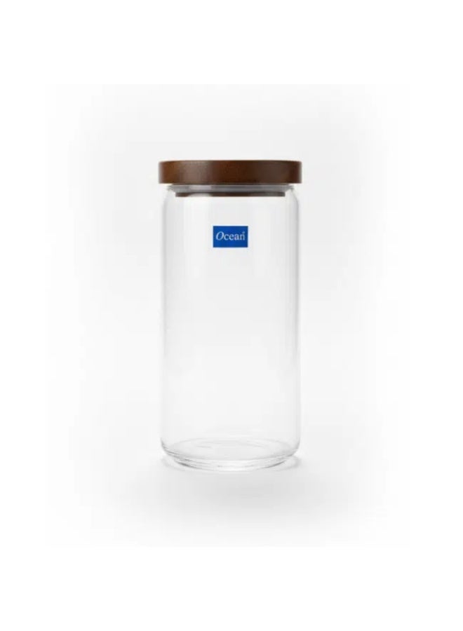 OCEAN GLASSES Ocean Pop Glass Jar 1000 ml with Wooden Cover – Airtight Storage Container for Kitchen, Pantry & Dry Food Organization – Thailand Made - Image 3