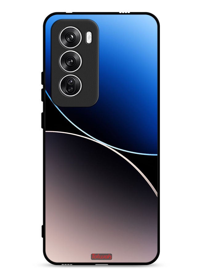 Tolwak Oppo Reno12 5G Protective Case Cover Curve Lines Pattern - Image 1