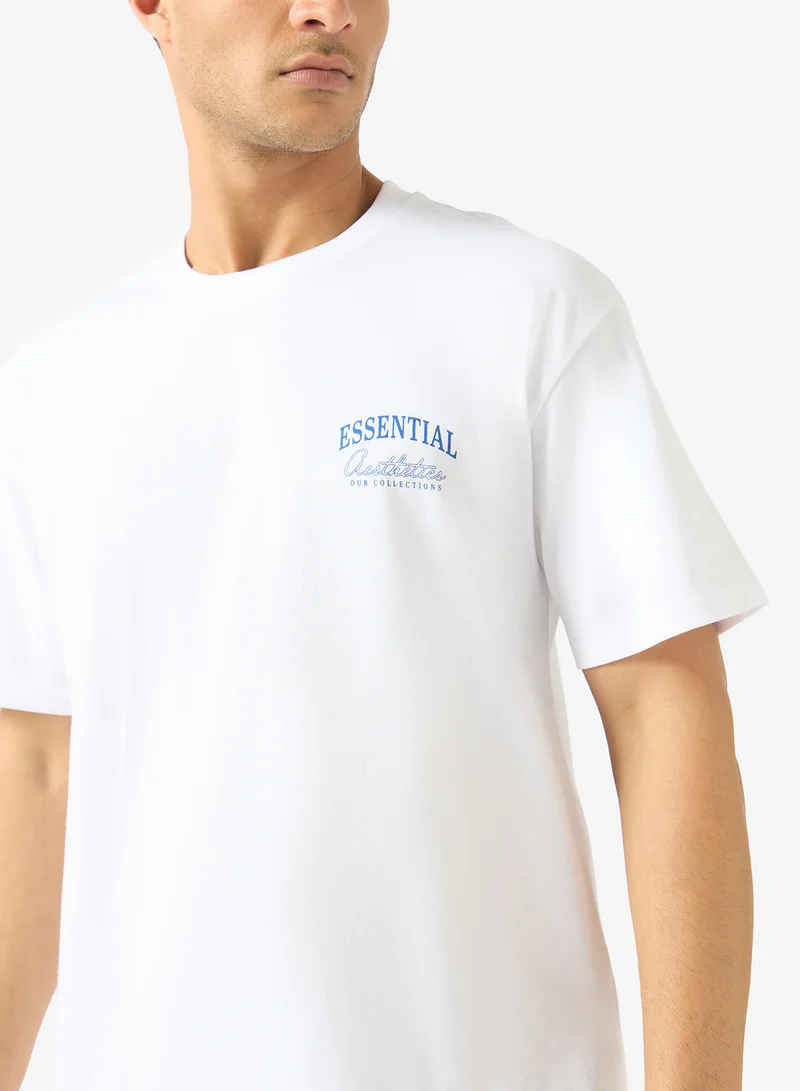 JACK & JONES  Graphic Crew Neck Regular Fit T-Shirt for Men | Best Price UAE