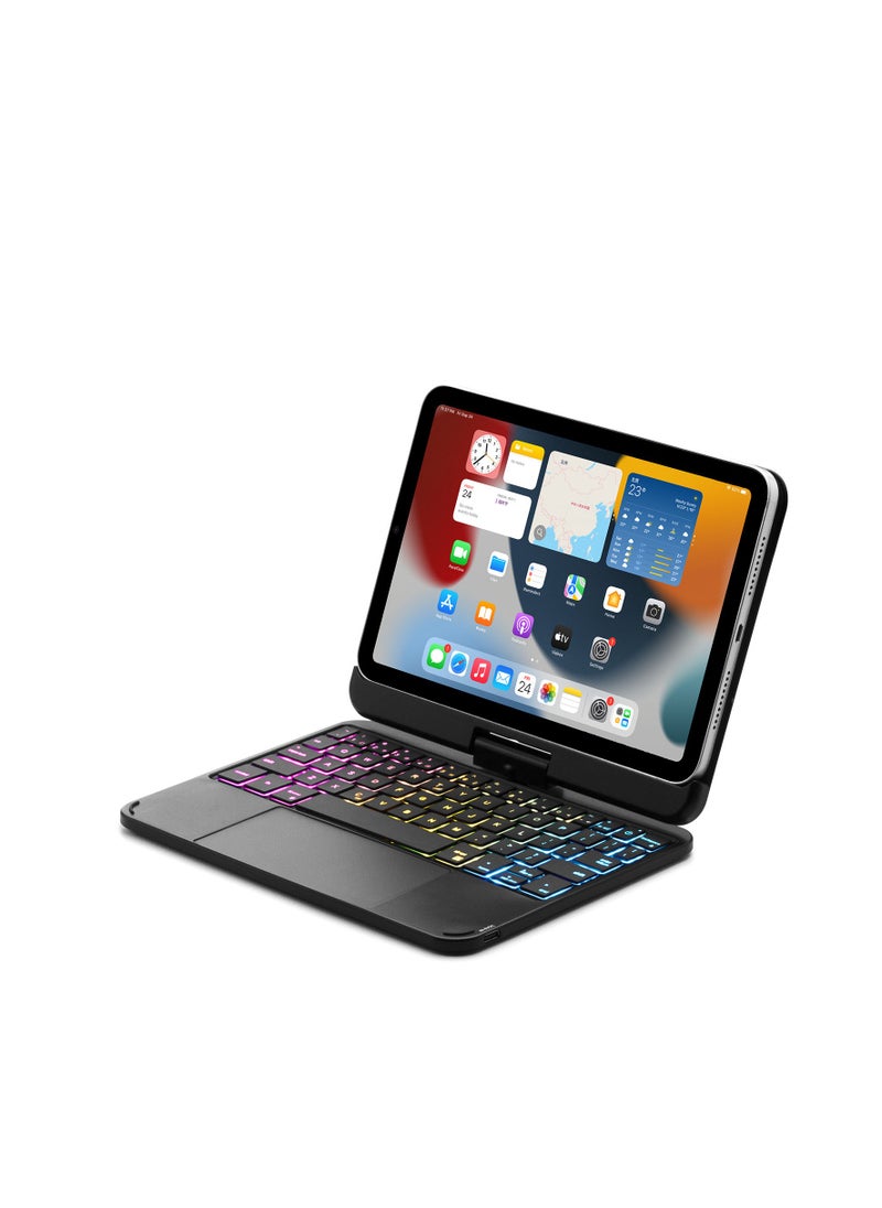 GULFLINK - 500mAh Wireless Keyboard Case with TouchPad for ipad mini6 Black - Image 1