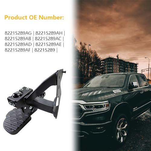 LLNSEAUTO New Rear Bed Step Retractable Bumper Tailgate Step | Fit for Dodge Ram 1500 DT Dual Exhaust Vehicles 2019 2020 2021 2022 (New Body Style) | Replacement # 82215289AG 82215289AH - Image 5