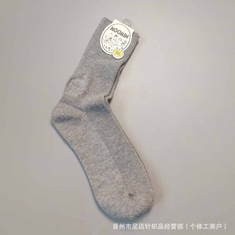 Japanese Mminya double needle embroidery solid color tube socks fashion brand socks ladies fashion Joker sports socks wholesale - Image 5