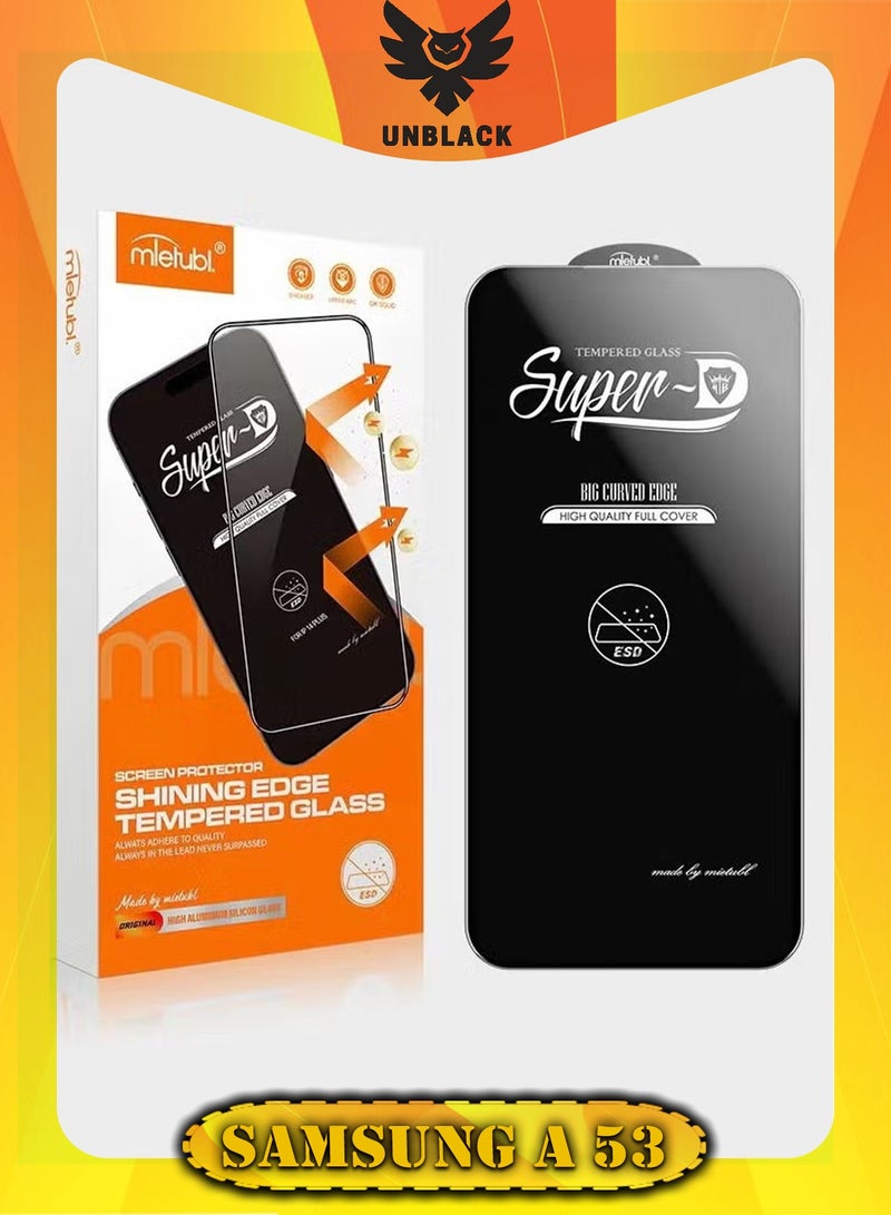 mietubl For Samsung Galaxy A53 Screen Protector Super-D Glass- Black - Image 1