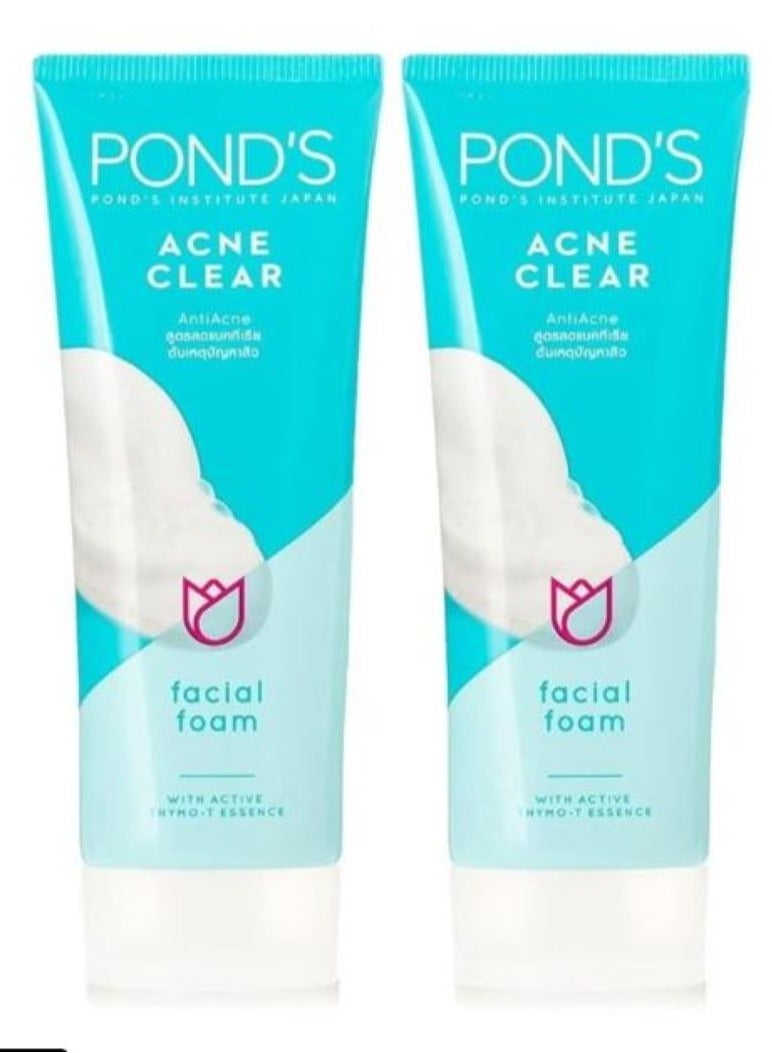 Pond's Acne Clear Anti Acne Facial Foam 50 g 2 Pcsz 