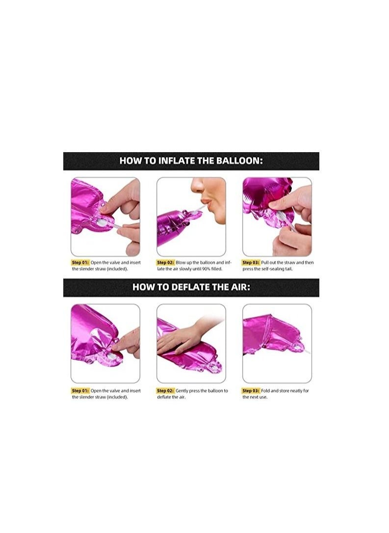 MARKQ Baby Shower Balloon Banner, 16 Inch Foil Baby Girl Letter Balloon Sign for Gender Reveal Party Baby Shower Decorations and Supplies (Pink) - Image 3