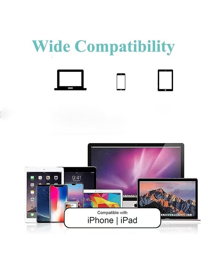 رياكلاود سماعات أذن سلكية لأجهزة iPhone، سماعات أذن سلكية مع منفذ Type-C وميكروفون، لا تحتاج إلى بلوتوث، سماعات أذن سلكية لأجهزة iPhone وiPad ومتوافقة مع أجهزة منفذ Lightning الأخرى، لون أبيض - Image 2