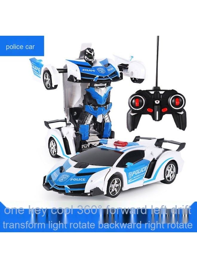 Transforming Remote Control Car - Kids Transformation Police Car Model 