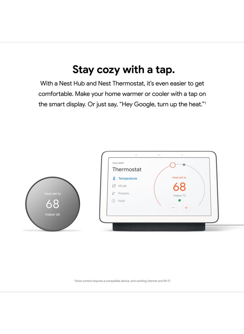 Nest - Google Nest Thermostat - Programmable Smart Thermostat for Home - Charcoal -GA02081-US - Image 1