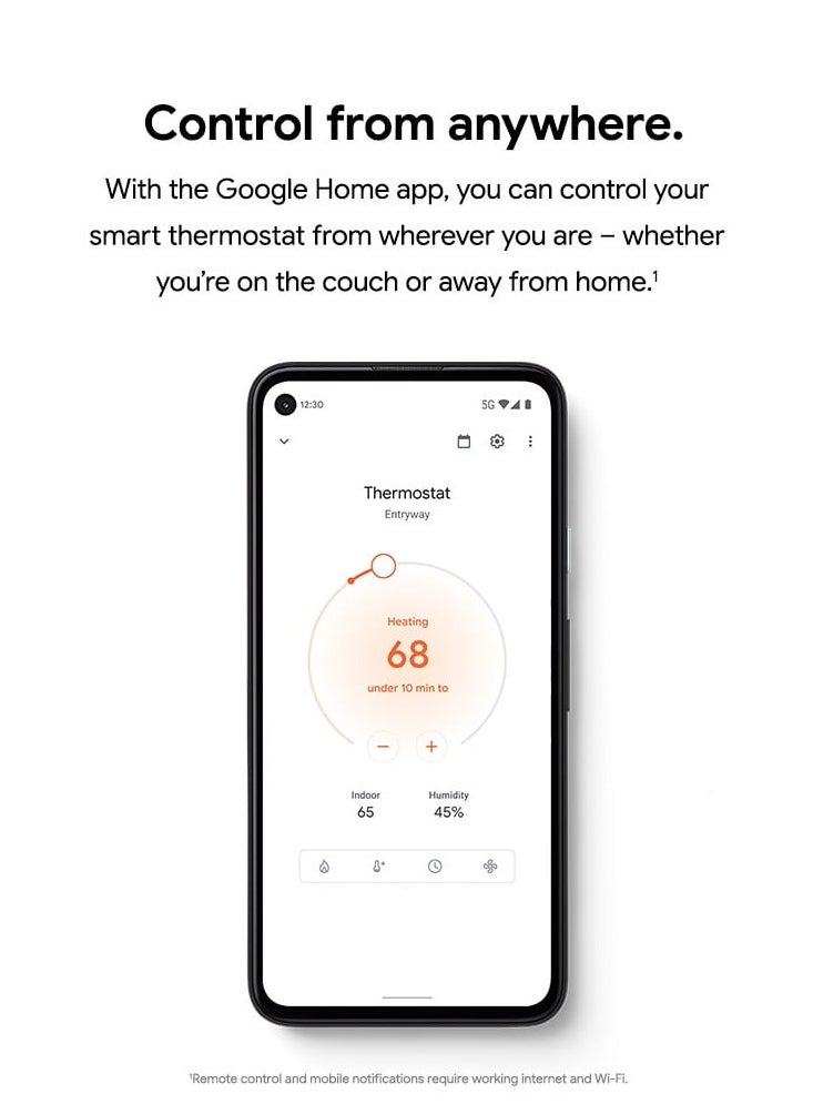Nest - Google Nest Thermostat - Programmable Smart Thermostat for Home - Charcoal -GA02081-US - Image 1