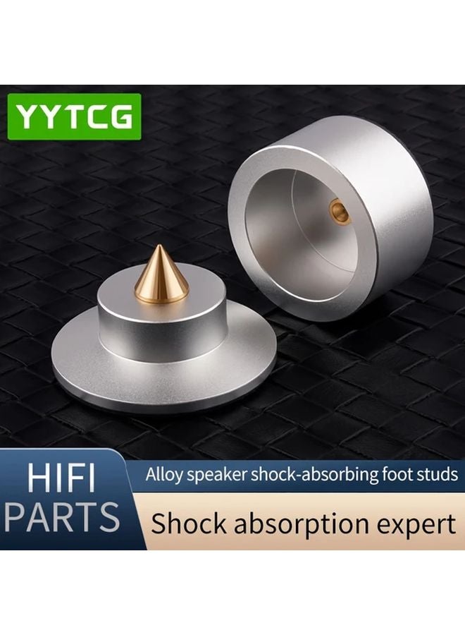 4Pcs Black Speaker Stands Vibration Damping Spikes Shock Absorbing Pads - Image 2