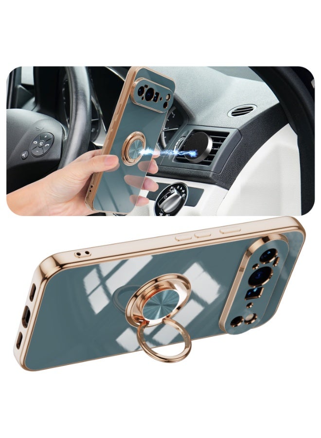 general Case for Google Pixel 10 Pro XL with Ring Stand 360 Degree Rotating, Soft TPU Silicone Case Shockproof Cover Ring Case - Image 2