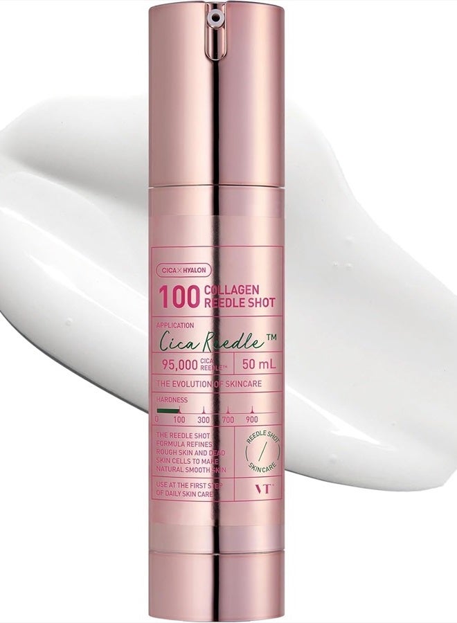 VT Cosmetics Collagen Reedle Shot 100, Firming & Elasticity, Centella-Asiatica, Low Molecular Collagen for All Skin Types, Refreshing Texture with Rich Moisture 1.69Fl Oz(50ml) - Image 1