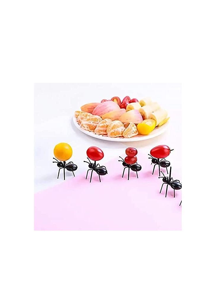 NIBEMINENT Ant Toothpicks Fruit Dessert Fork, Reusable Animal Food Picks Appetizer Forks for Snack Cake with Storage Box Kids Wedding Birthday Party 24Pcs - Image 4