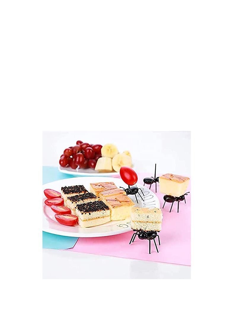 NIBEMINENT Ant Toothpicks Fruit Dessert Fork, Reusable Animal Food Picks Appetizer Forks for Snack Cake with Storage Box Kids Wedding Birthday Party 24Pcs - Image 3