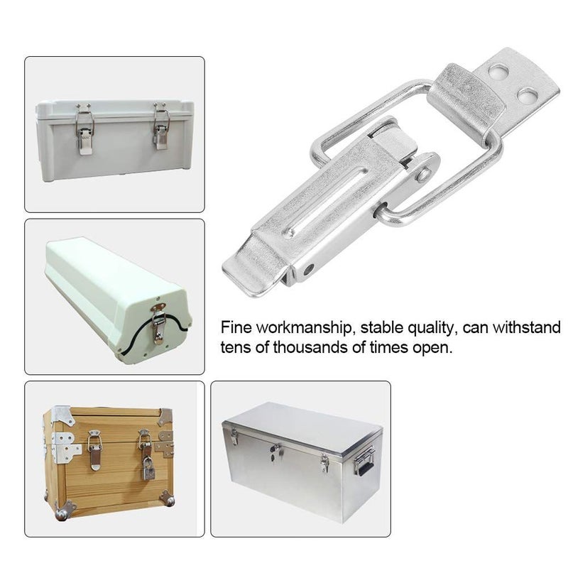 6 Pcs Zinc Spring Buckle Lock Toggle Catch For Wooden Box Chest - Image 4