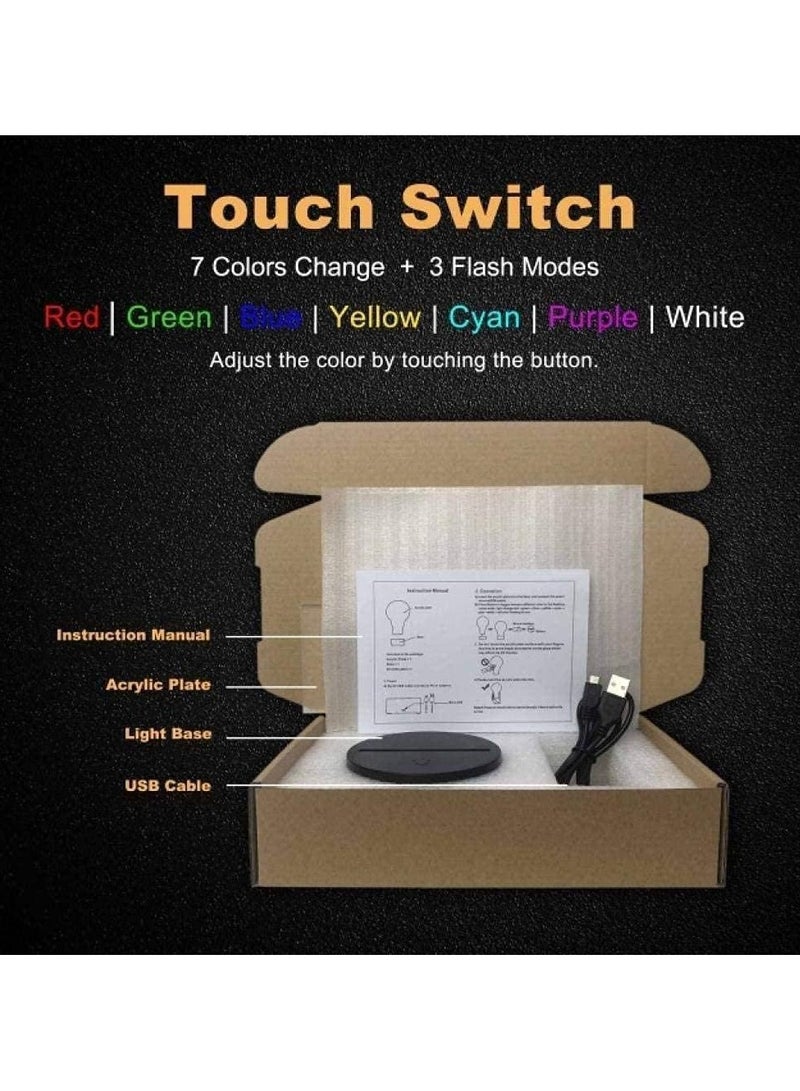 عام مصباح أنمي ثلاثي الأبعاد لشخصية إيرين ييغر - إضاءة ليلية بإضاءة LED، زينة غرف مع تحكم باللمس، هدية مثالية لعشاق الهجوم على العمالقة وأعياد الأطفال - Image 4