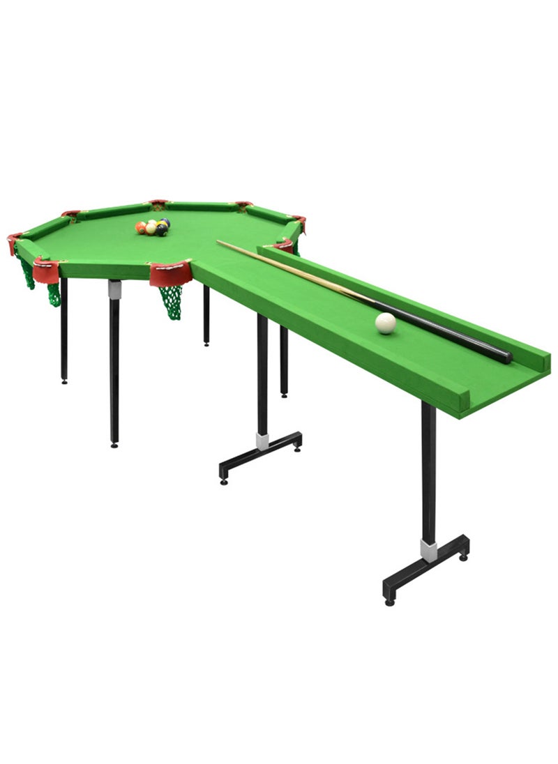 ETG Extended Octagonal Pool Table + Extension Board, Height Adjustable,Suitable for Home and Outdoor - Image 1