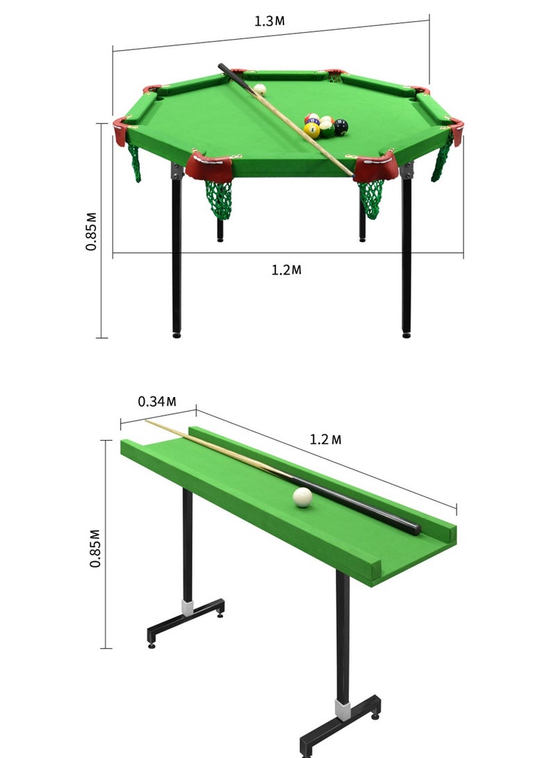 ETG Extended Octagonal Pool Table + Extension Board, Height Adjustable,Suitable for Home and Outdoor - Image 2
