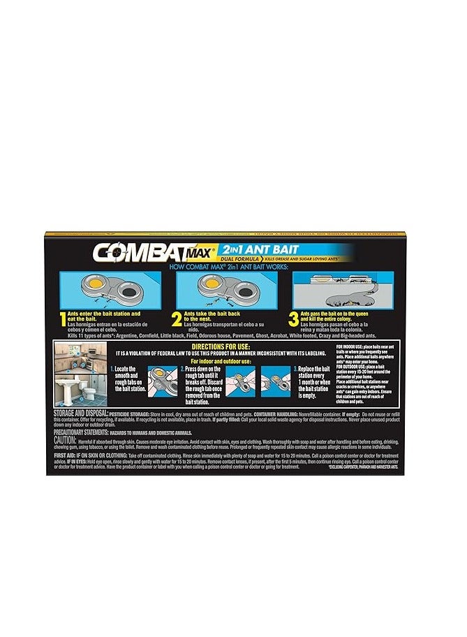 Combat Max 2-in-1 Ant Bait Station for Indoor Household Use – Pack of 4 - Image 2