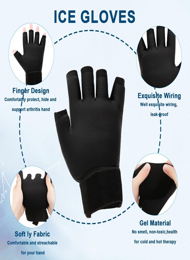 FDFuZhao 2 PCS Ice Gloves for Arthritis Hands Pain Relief, Reusable Hand Ice Pack Gloves for Hot & Cold Therapy, Adjustable Gel Wrist Ice Pack for Carpal Tunnel, Swelling, Tendinitis - Image 3