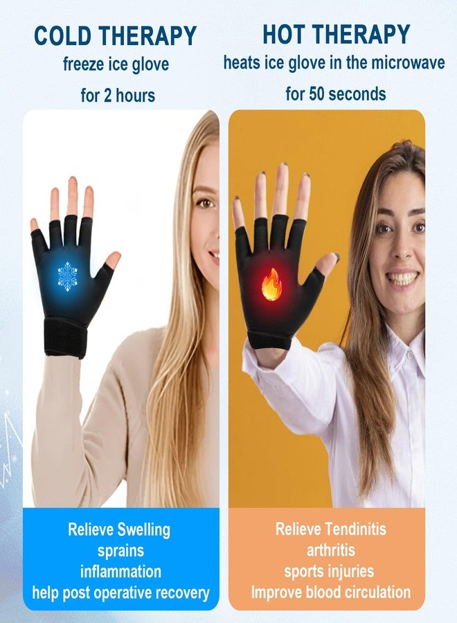 FDFuZhao 2 PCS Ice Gloves for Arthritis Hands Pain Relief, Reusable Hand Ice Pack Gloves for Hot & Cold Therapy, Adjustable Gel Wrist Ice Pack for Carpal Tunnel, Swelling, Tendinitis - Image 5