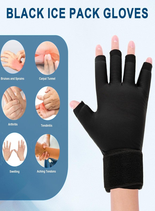 FDFuZhao 2 PCS Ice Gloves for Arthritis Hands Pain Relief, Reusable Hand Ice Pack Gloves for Hot & Cold Therapy, Adjustable Gel Wrist Ice Pack for Carpal Tunnel, Swelling, Tendinitis - Image 4