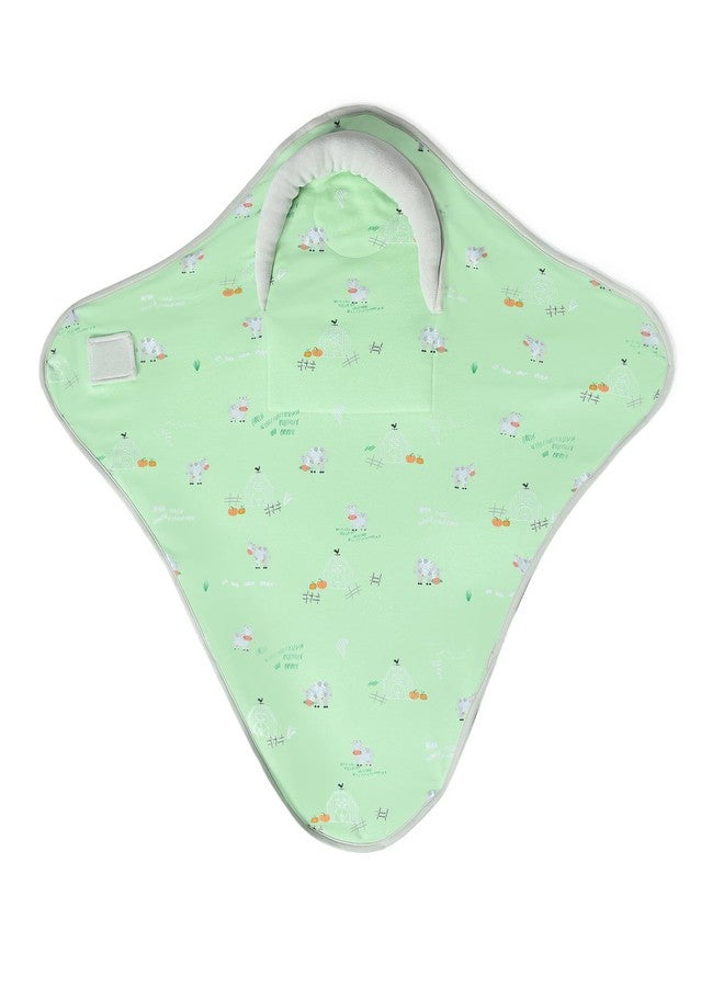Mi Arcus Printed Green Baby Snug Pod Easy to Carry and Travel-Friendly, for Girls Boys Infants Green, 0-6 Months, 80x85 cm - Image 1
