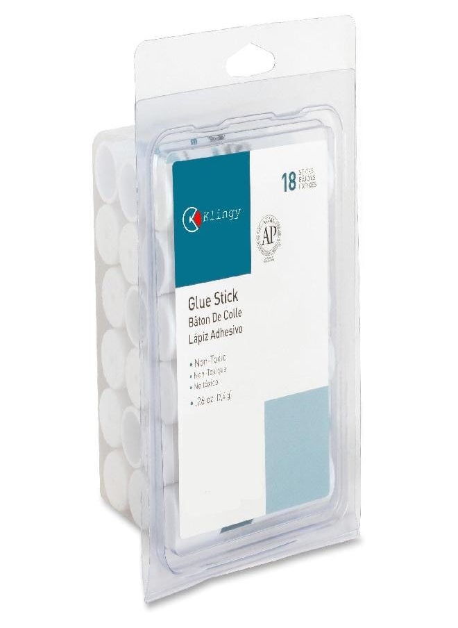 Klingy Glue Sticks, All Purpose Washable Mini Stick Glue - .26-oz Sticks - Non-Toxic - Great for Arts & Crafts, Office, School Projects and More - 18-Pack  - Image 3