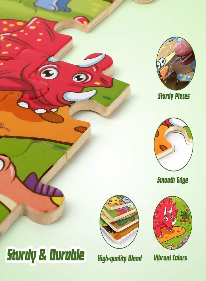 SHANAYA Durable Wooden Jigsaw Puzzles for Kids - 2 Sided Puzzles - 72 Pieces Colourful Wooden Puzzles (Farmer with Poultry Animals + Hen Farm)(Jigsaw Puzzle) - Image 5