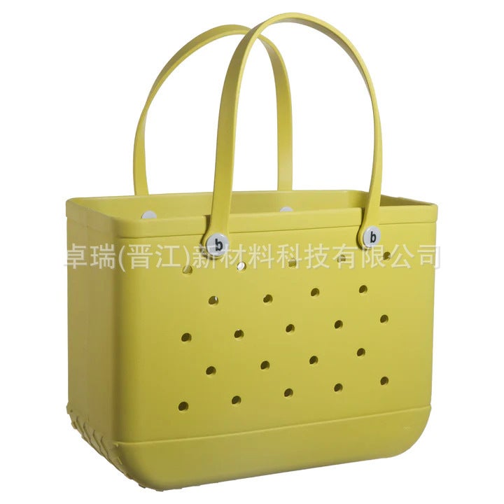 Generic in stock direct cross-border EVA hole beach bag messenger bag travel bag storage large capacity suitcase storage bag Yellow 