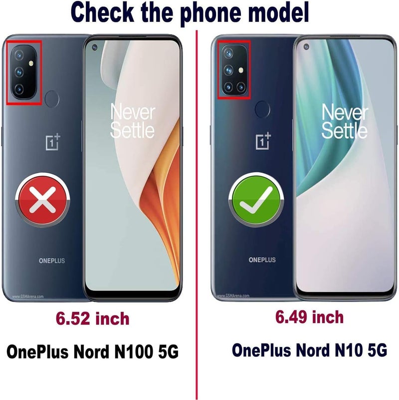 NZND for OnePlus Nord N10 5G Case with Built-in Screen Protector, [16FT Military Grade Drop Tested] Full-Body Protective Shockproof Rugged Bumper Case (Black) - Image 2