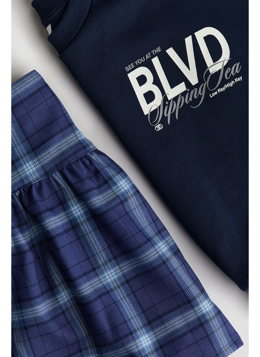 H&M 2-Piece Sweatshirt And Skirt Set