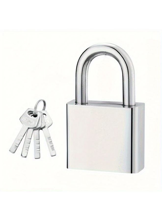 Stainless Steel Square Lock With 4 Keys Anti Theft Water Resistant For Dormitory Gym Garage Door - Image 5