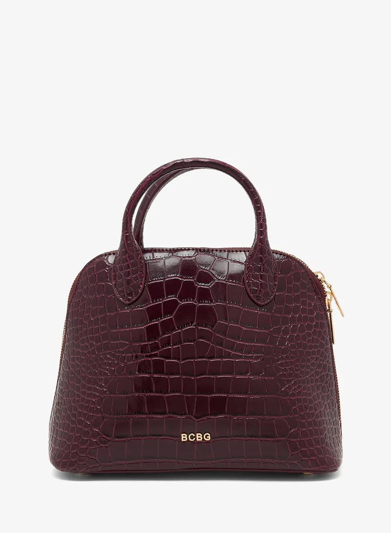 بي سي بي جي Croc-Embossed Dome Satchel Bag