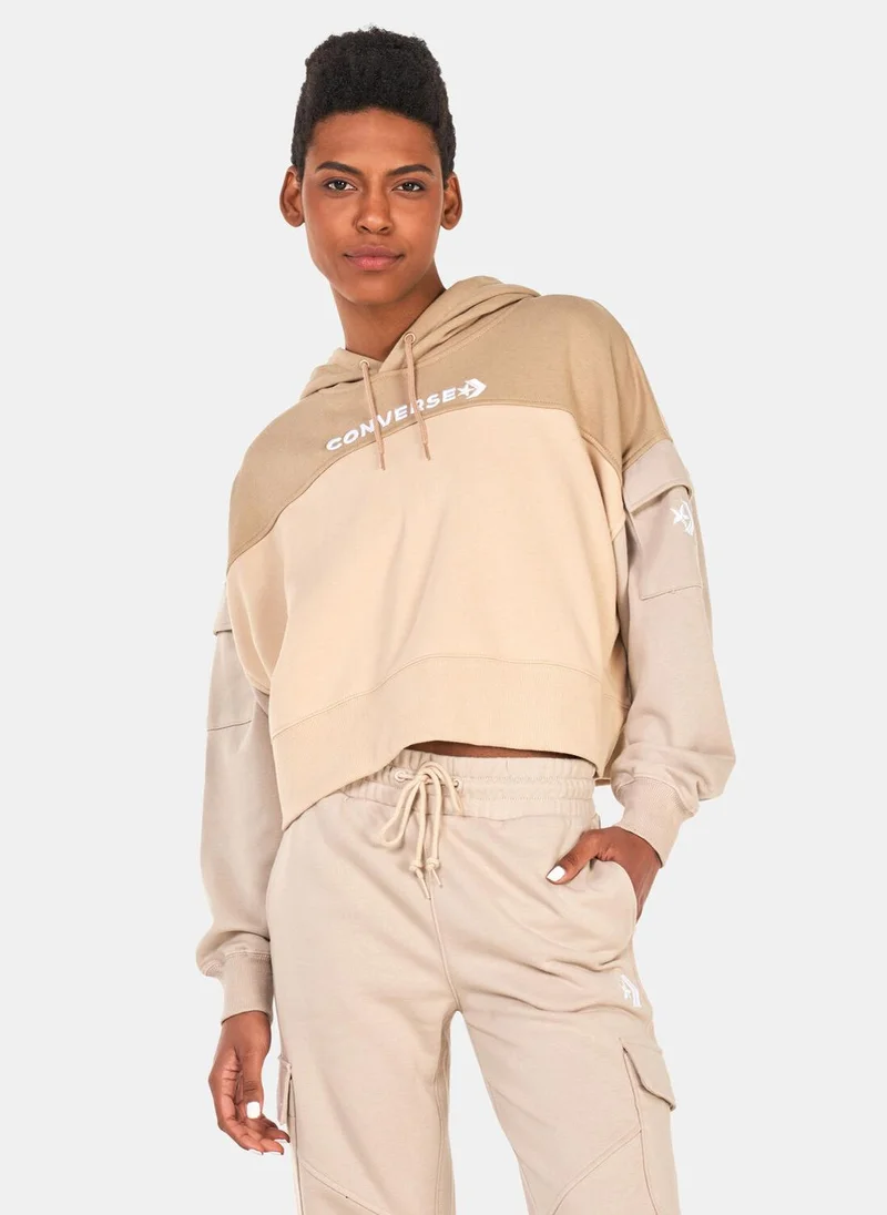 CONVERSE Women's Fashion Crop Hoodie
