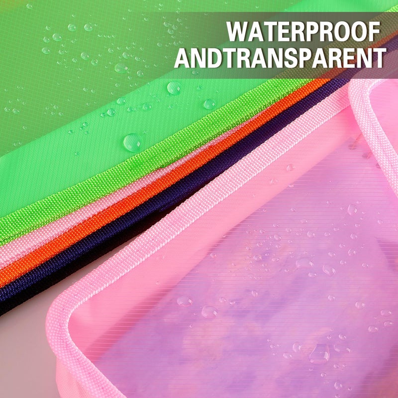 Tamaki Plastic Expanding File Folder, Transparent envelopes with Snap Closure, No Dividers, Large Capacity, Fit Letter/A4 Size (Pink) - Image 5