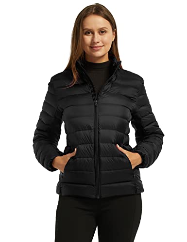 wantdo Women's Plus Size Puffer Jacket Packable Ultra Light Down Coat (Black, 2X-Large) - Image 3