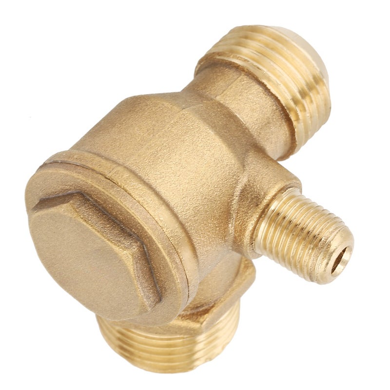 Male Thread 90 Degree Brass Air Compressor Check Valve Spare Parts 20*19*10mm - Image 1