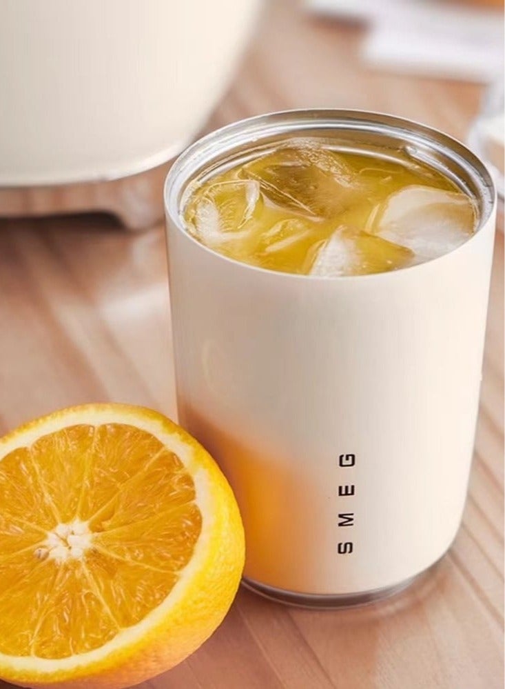 سميج كوب قهوة للسفر، كوب مشروبات معزول بسعة 350 مل مع غطاء مانع للتسرب، كوب قهوة يدوم طويلاً مع غطاء وقشة، كوب قهوة حراري - أبيض - Image 3