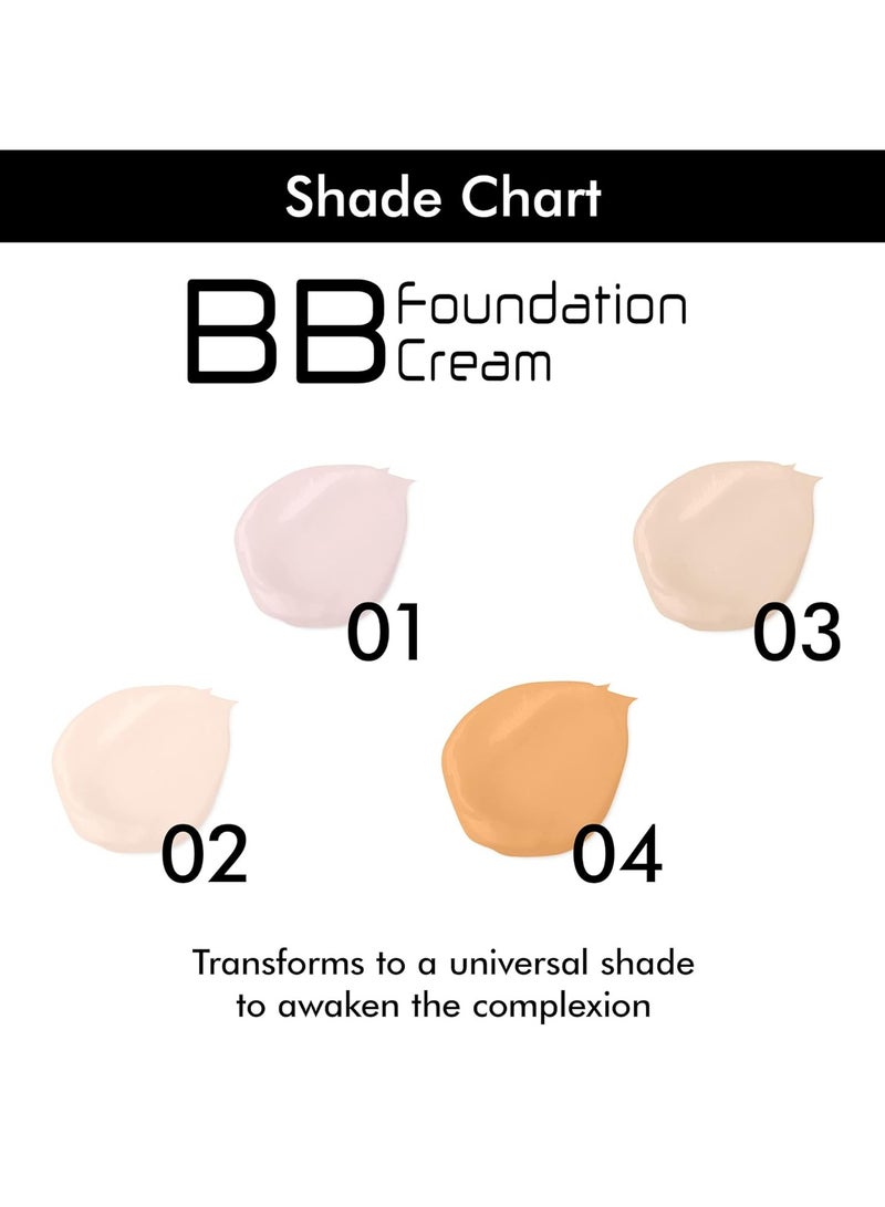 COLORS QUEEN BB Foundation Cream SPF15 30g Oil Free Medium Buildable Coverage Weightless Matte Finish Long Lasting Liquid Face Makeup, Golden Beige - Image 3