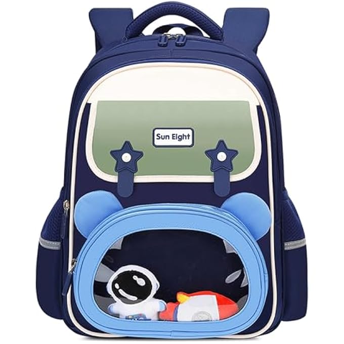 SUN EIGHT 155inch Light Weight School Backpack Water Resistant Polyester Kids Daypack for Boys SE22260 - Image 2