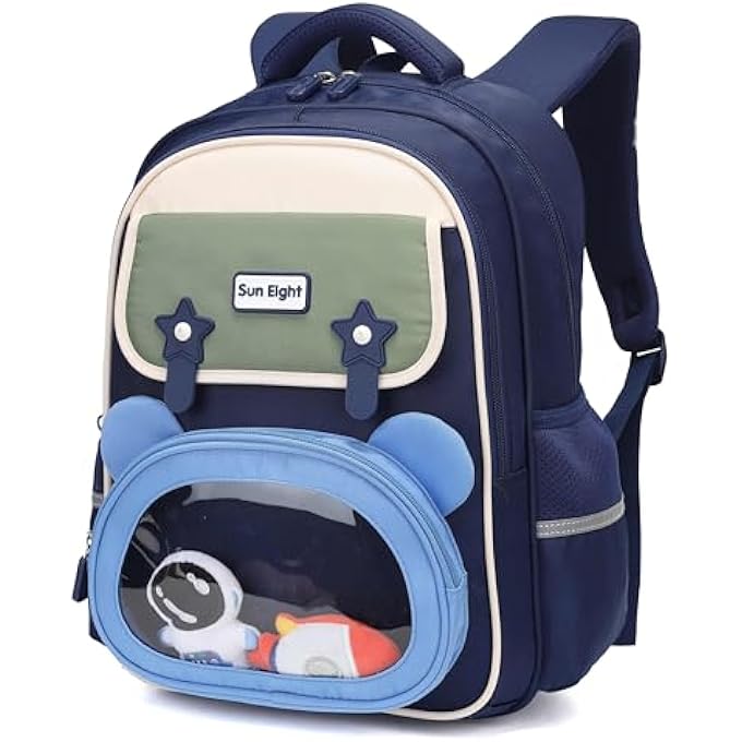 SUN EIGHT 155inch Light Weight School Backpack Water Resistant Polyester Kids Daypack for Boys SE22260 - Image 1
