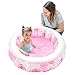 SLOOSH Inflatable Kiddie Pool for Kids 36x11 Swimming Pool with Soft Pad Floor for Kid Toddler Round Blow Up Baby Ball Play Pit Pools for Swim Party Portable Indoor Outdoor Water Toys Pink - Image 3