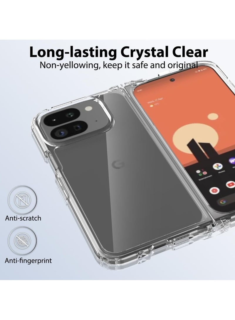 general Case for Google Pixel 9 Pro Fold (2024),Clear Ultra Thin Crystal Soft TPU Rubber Scratch Resistant Anti-Slip Phone Case for Pixel 9 Pro Fold - Image 4
